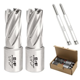 S&F STEAD & FAST Annular Cutter Set, 2-pc, 5/8" Diameter x 1" Depth of Cut for Magnetic Drill Press