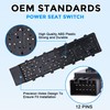 Power Seat Switch Passenger Side Adjustment Compatible with Ford 2006-2019,