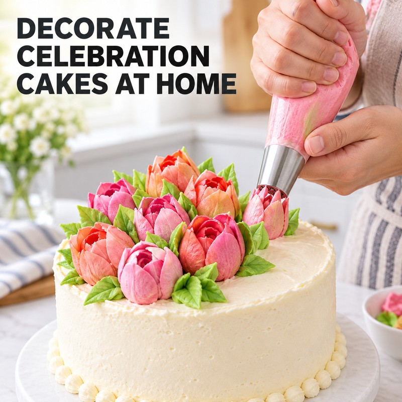 Russian Piping Tips for Cake Decorating – 9-Piece Flower Nozzle