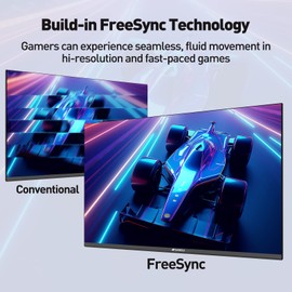 SANSUI Monitor 22 Inch IPS 75Hz FHD 1080P HDMI VGA Ports Computer Monitor Ultra-Thin Tilt Adjustable VESA Mount Compatible with Eye Comfort 178° Wide Viewing Angle for Game and Office