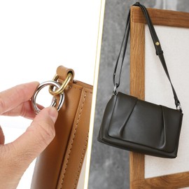 BOHUIZ 16Pcs Silver Spring O Rings, 1 Inch Key Ring Clip Alloy Carabiner Clip for Keys, Buckle, Bags, Purses, Dog Tag Clips - Key Chain Hooks Replacement Keychains Lanyard DIY Crafts