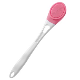 Electric Bath Brush Double Sided Waterproof Back Scrubber Cleaning Brush with Long HandlePink