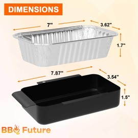 BBQ Future G416-0015-W1 Grill Grease Pan Replacement for CharBroil Performance 463331221 463242716 463365021 9328812P06 G325-5703-W1 Grease Tray Cup with 10-Pack Aluminum Disposable Oil Drip Pan