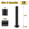 Mywish 3/8-16 x 2-1/2" 10Pcs Button Head Socket Cap Bolts