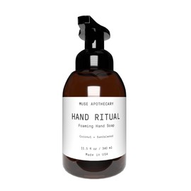 Muse Bath Apothecary Hand Ritual - Aromatic and Nourishing Foaming Hand Soap, Infused with Natural Aromatherapy Essential Oils - USDA Certified Biobased - 11.5 oz, Coconut + Sandalwood