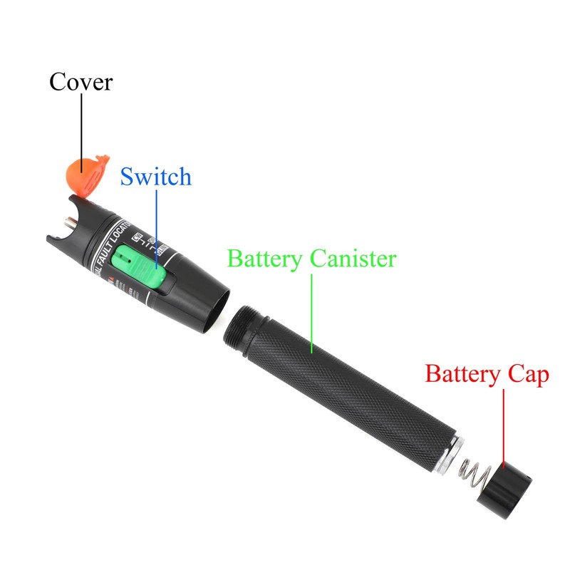 WSOLDMA Fiber Optic Tester Tool Kit 5-100KM FTTH Optic Pen