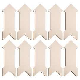 SLAXJNE Pack of 10 Arrow Shaped Wooden Signs, Home Display Signs, Home Decoration, DIY Wooden Products, Wooden Labels, Garden Wooden Signs, Can Be Used for Painting, Decorating, Gifts