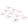 100 Pcs Shaped Paper Clips Pink Butterflies Shape Metal Cute
