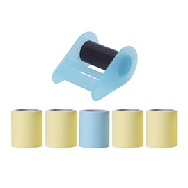5Pack Sticky Notes Roll Self-Stick Note Pads Memo Message Pad Color Sticky Notes Set Writing Paper with Tape Dispenser Refill for Home School Office
