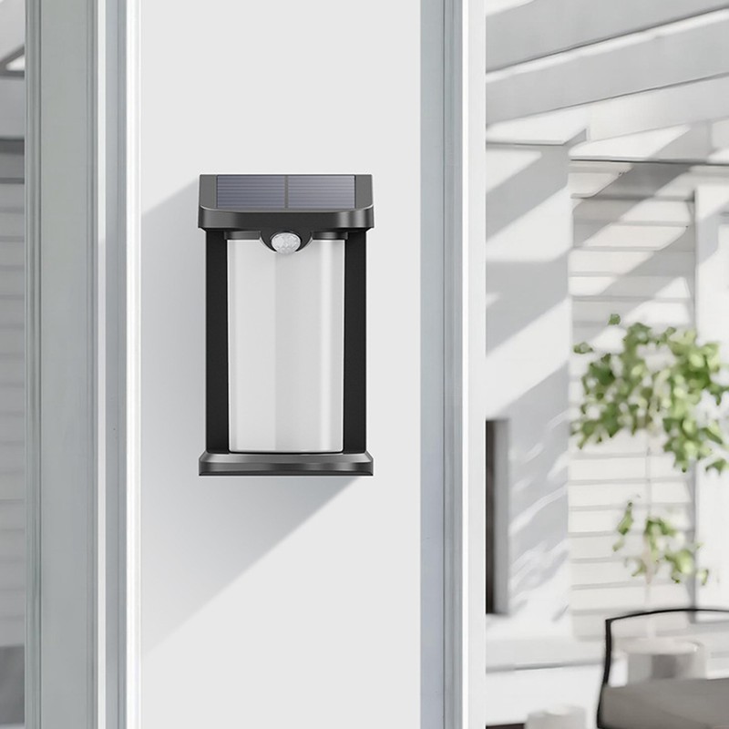 Solar Outdoor Wall Light Waterproof Motion Sensor Simple Appearance Solar