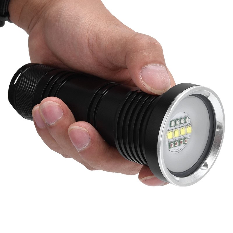 Diving Flashlight, 10000 100M Underwater Flashlight, 5 Modes LED Waterproof