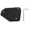 Black Motorcycle Kickstand Extension Plate Aluminium Alloy Side Stand Enlarger