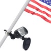 Flag Pole Light Solar Powered, 2 in 1 House Mounted