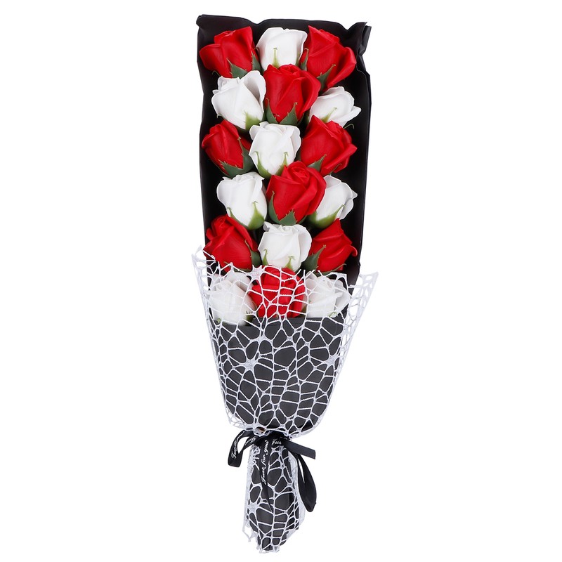 Artificial Soap Flowers Rose Bouquet Gift Box Simulation Rose Valentines