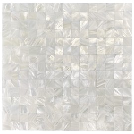 Yew & Tulip Mother of Pearl Peel and Stick Tile Backsplash for Kitchen, 12"x12" Seamless Adhesive Mosaic Wall Tile (Ivory White, 5 Sheets/Box, 5 sq.ft.)