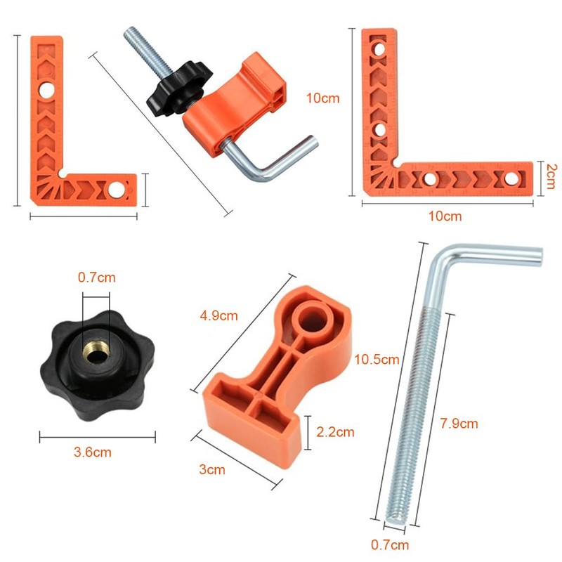 MTSDM 90 Degree Clamp, Positioning Squares Set of 8 (3"
