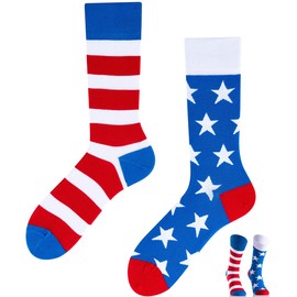 TODO Colours Christmas Socks for Men and Women, Funny Christmas Socks, America to Go, 39-42