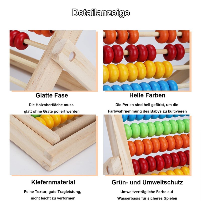 DYOUen Primary School Abacus Slider for Children with Counting Rods/Number