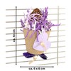 HappyBird Mahogany Cup Natural Nibble Toy for Wall Mounting, Purple/White,
