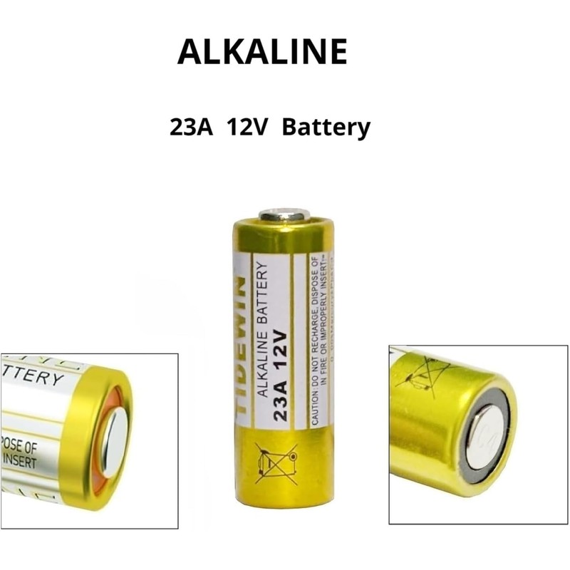 23A 12V Batteries for Doorbell and Remote Control, 12 V