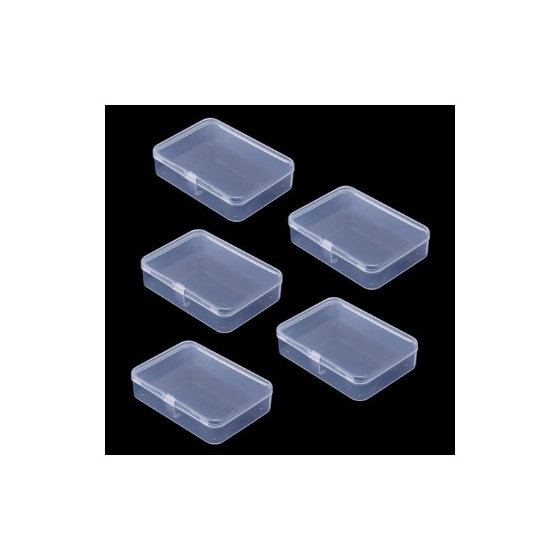 Aoktorkit 5PCS Square Transparent Plastic Organizer;11.3 * 8.4 * 2.9cm