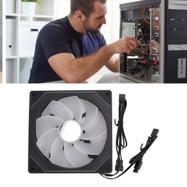 140mm ARGB PWM Chassis Fan, Addressable RGB Cooling Fan 5V 3PIN Connector, 650-1850RPM Speed, PWM Fan for CPU Cooler for Radiator PC Chassis, Quiet & Stable Cooling (Reverse Black)