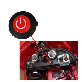 2 Pcs Power Button Switch Push Start Replacement Parts for Kids Ride On Toy Car Electric Wheels Replacement Part for Kids Powered Switch Jeep SUV Trax Truck