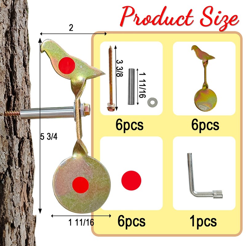e5e10 Spinner Shooting Targets for BB Gun Shooting 6 Pack