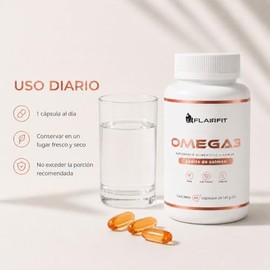 Omega 3 de Salmón Suplemento Premium, Alta Concentración de Aceite puro de Salmón (EPA - DHA), 45 Cápsulas