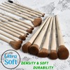 LORYP Makeup Brushes Set Labeled 18 Piece Face and Eye