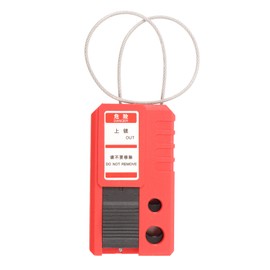 Lockout Tagout Cable Lock Adjustable Stainless Steel Power Insulation Industrial Cable Lock for Shutdown Maintenance