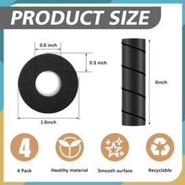 ReliThick 4 Pcs Bed Frame Toe Protectors 6" Bed Frame Leg Covers Feet Protectors to Keep Your Toes from Hard Furniture Legs Corner Guards, No Adhesive or Glue (Black)