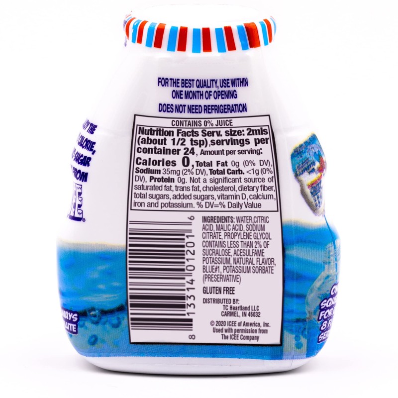 ICEE Zero Calorie Blue Raspberry Liquid Water Enhancer Drink Mix,