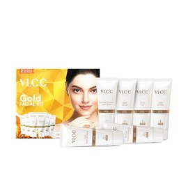 Vlcc Kit Facial Gold Incluye Productos Cuidado Piel Limpiador Mascarilla Crema Geles Exfoliante Piezas
