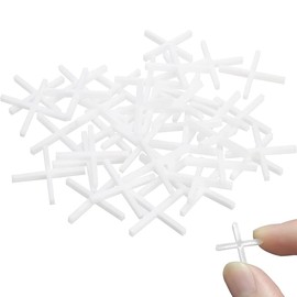600PCS Tile Spacers Decorative Tile 2mm White Tile Spacers Plastic Cross Shaped Tile Spacers for Tile Fixing Mat Garden Slabs Wall Tiler
