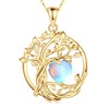 FANCIME Tree of Life Moonstone Necklace for Women 925 Sterling