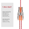 DIANN 10pcs Lever Wire Connectors 1 in 2 Out Circuit
