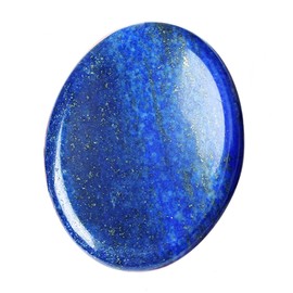 XIANNVXI Lapis Lazuli Worry Stone Polished Thumb Stone Healing Stone Gemstone Meditation Accessories Reiki Crystal Oval Stone for Anxiety Stress Relief Relaxation