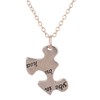 LUX ACCESSORIES 5 Puzzle Shaped Friendship Words Necklace Always Together
