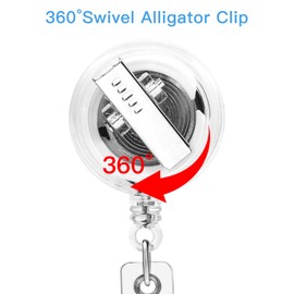 Soleebee Key JoJo Extendable, Colourful Sequins ID Card JoJo Key Ring, Retractable ID Card Holder, Key Reel, ID Name Badge Holder with Crocodile Clip for Card Holder (Gold)