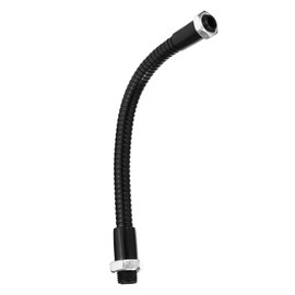 PATIKIL 5.9" Universal Gooseneck Hose, 1 Pcs M10 to M8 Fine Thread Bendable Metal Hose Flexible Arm Soft Tube Extension for Lamp, DIY Equipment, Black
