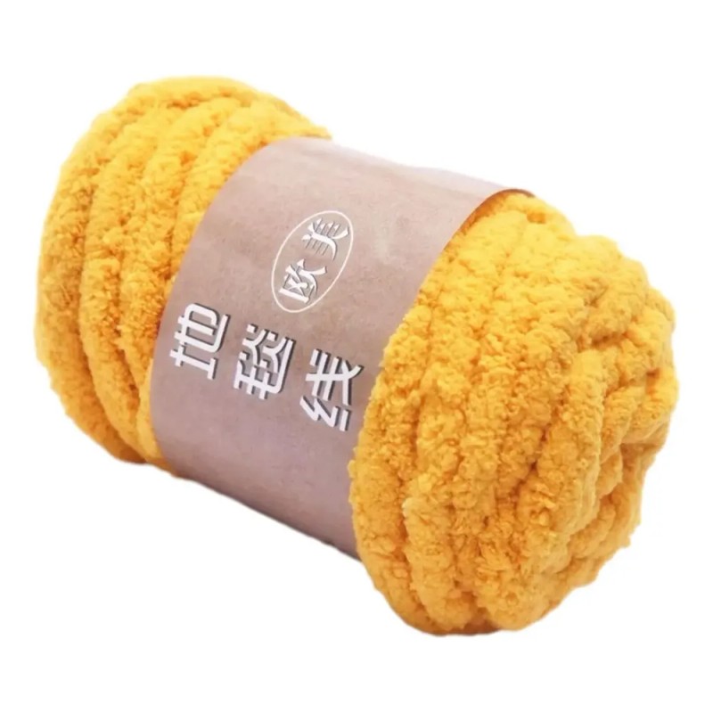 Chunky Yarn Jumbo Tubular Yarn For Throw Pillow Pet Yellow