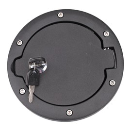 Gas Cap Fuel Filler Door Cover for Jeep Wrangler JK 2007-2018 Accessories Unlimited Rubicon Sahara AOLIHAN 2 Door and 4 Ddoor Locking Gas Tank Door (Gas Cap Cover C)