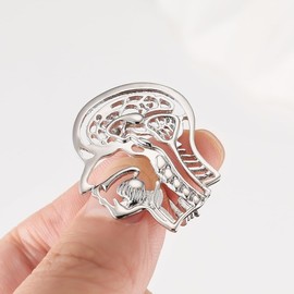 Dr's gift Anatomy Skull Pin Medical Enamel Brooch Anatomy Hollow Pin Otolaryngology Brain Brooch Jewelry Backpack Lapel Badge for Doctor Nurse Simple Gifts