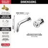 Delta Faucet Trinsic Wall Mount Bathroom Faucet Chrome, Wall Mount