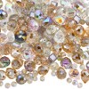 PONABEADIY Faceted Crystal Glass Transparent Beads for Bracelet Making