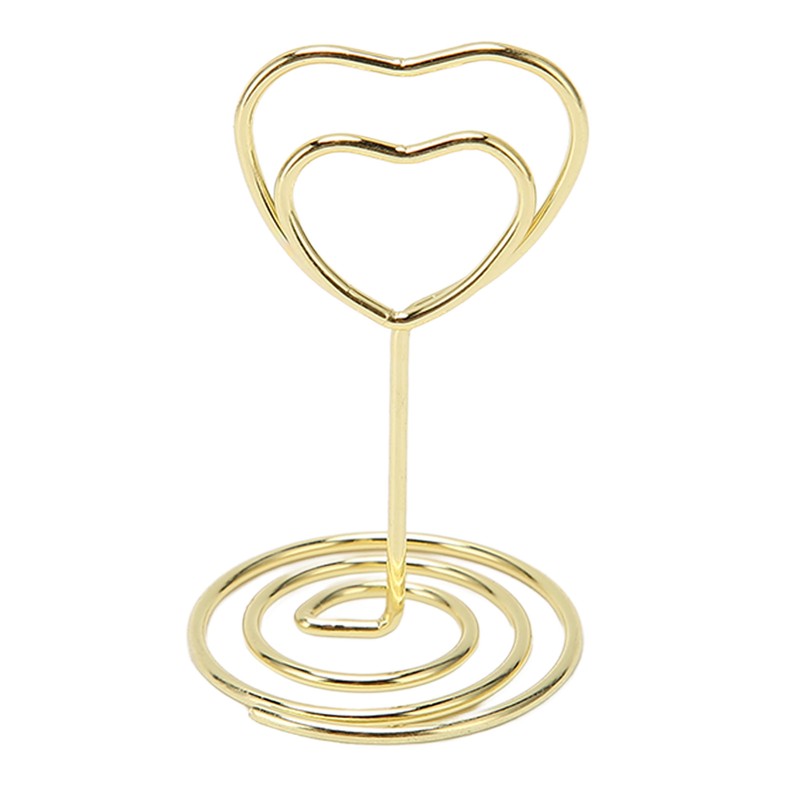 25Pcs Table Number Stands Heart Shaped Stable Base Sturdy Metal