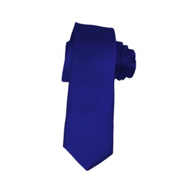 Skinny Royal Blue Tie 2 Inch Solid Mens Tie Satin by K. Alexander,One Size,Royal Blue