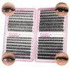 FANDIQ Individual Eyelashes 640pcs Natural Cluster Lashes 30D+40D+50D+60D Fluffy Lashes