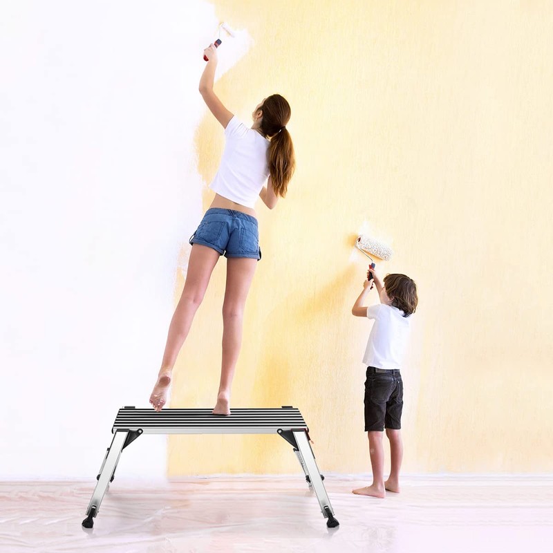 IRONMAX Work Platform Step Ladder, 40 Inch Widen Heavy Duty
